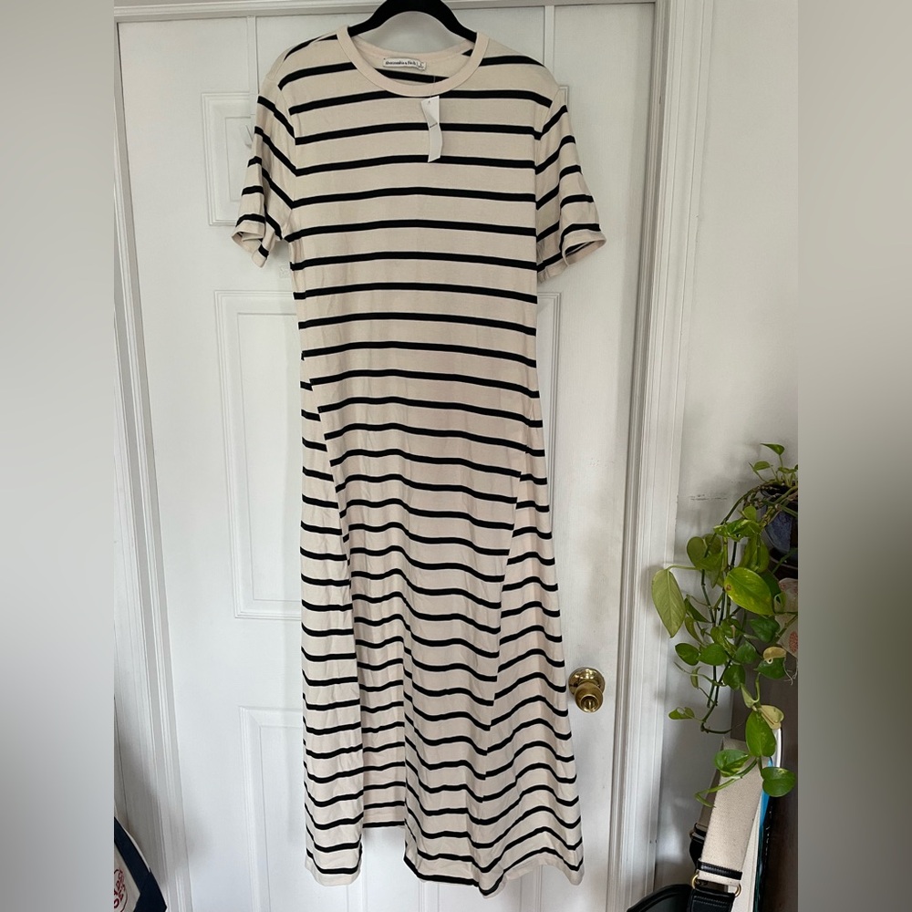 Abercrombie & Fitch striped maxi t-shirt dress - Picture 3 of 4